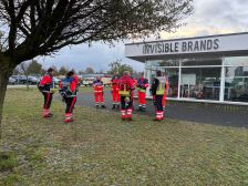 Über 50 Einsatzkräfte üben den Großschadenfalls an der Heinz-Nixdorf Gesamtschule. © Kreis Paderborn